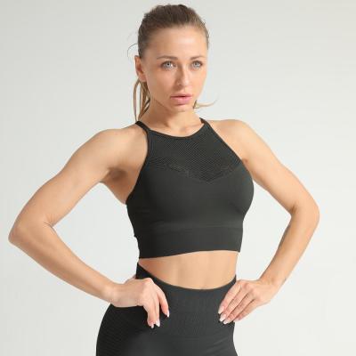 China High Quality Breathable Hollow Out Sports Bra Mid Intensity Yoga Bra Women Sports Bra for sale