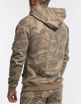 China 2021 Autumn High Quality Anti-shrink Sports Pullover Camouflage Printing Front Pocket Gym Hoodies Sweatshirts For Men for sale