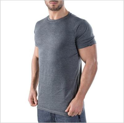 China Mens Antibacterial Custom Sportswear Gym Wear Elastic Breathable Bodybuilding T-shirt for sale