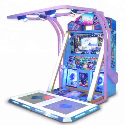 China Metal Chassis Coin Operated Pump It Dance Videos Adult Arcade Game Machine Dancing Simulator Dancing Hero for sale