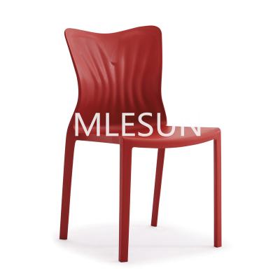 China 25 Years Factory Contemporary Gray White Green Red Plastic Waiting Office Chair Dining Chair Strong PP+FG Office Chairs for sale