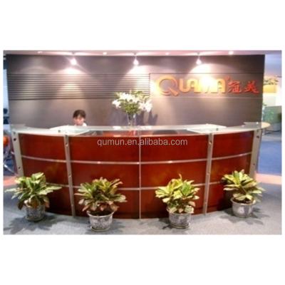 China High quality chinese manufacturer office furniture modern solid wood reception bar counter for sale