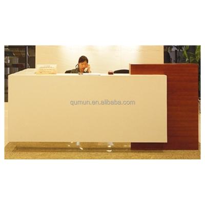 China China Supplier Office Furniture Cherry Veneer Hotel Table Desk MODULAR Front Reception Best Selling for sale