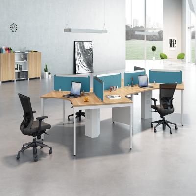 China Modern 120 Degree Chinese High Quality 6-12 Person Office Workstation Desk for sale