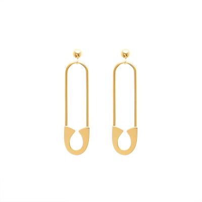 China FASHIONABLE Exquisite Gold Earring Studs Earrings For Women 2021 Gold Plated Jewelry Set Stainless Steel Stud Earrings for sale