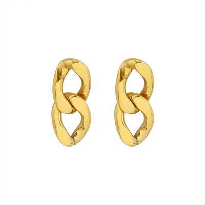 China Jewelry Set Exquisite Studs Gold Earring Studs For Women 2021 Gold Plated Jewelry Set Stainless Steel Stud Earrings for sale