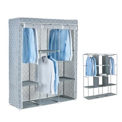 China (Size)Adjustable Single Folding Closet Sliding Portable Closet Cloth Organizer Wardrobe Wardrobe for sale