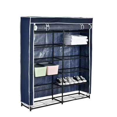 China (Size) China Adjustable High Quality Nonwoven Shoe Rack and Folding Wardrobe Shoe Cabinet for sale