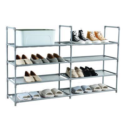 China Manufacturer 4 Tier Adjustable High Quality Organizer High Quality Plastic Storage Stainless Steel Shoe Rack for sale