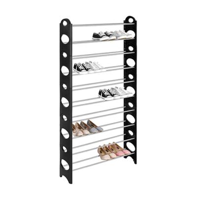 China Low MOQ Modern Hot Selling Plastic Shoe Rack Storage Shelf Shoe Organizer for sale