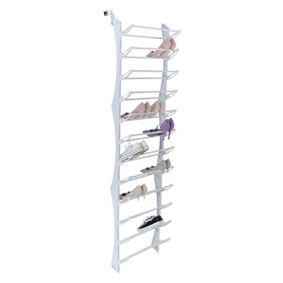 China (Size) At Suitable Inventory Adjustable 24 Pairs Over The Door Shoe Rack Diy 8 Layers for sale