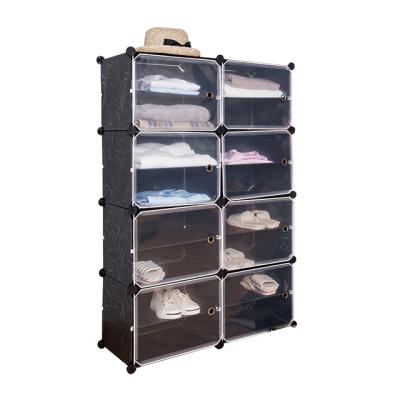 China Diy Shoes Cabinet 12 (Height) Multi Use Plastic Cube Shoe Rack Adjustable for sale