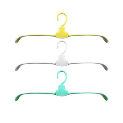 China Folding New 8 in 1 Non Slip Plastic Foldable Clothes Hanger Space Saving Magic Organizer Cloth Rack Plastic Clothes Hanger for sale