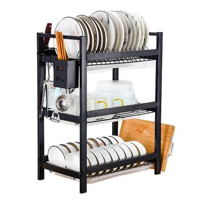 China Viable Multifunctional Iron Organization Drain Rack Shelf Storage Kitchenware Sink Utensils Rack For Kitchen for sale