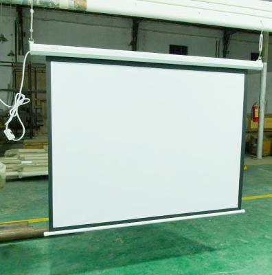 China 120 Inch Electric Motor Motorized Projector High Gain Screen Fabric Electric Motorized Projection Screen for sale