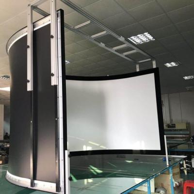 China Frame Projection Screen Cinema Curved Cinema Projector Screen for sale