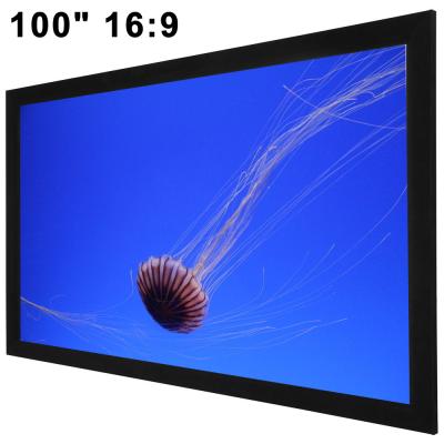 China Flat Frame High Reflection Win Fixed Frame ALR 100 Projector Screen for sale