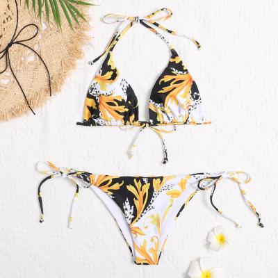 China Breathable Fashion Women One Piece Swimsuit Beachear Jumpsuit Luxury Gold Printed One Shoulder Sexy Swimwear Swimwear Monokini for sale