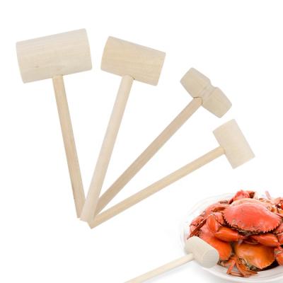 China Europe Hot Selling Wooden Mini Crab Mallets Wooden Educational Hammers for Kids Toys and Craft for sale