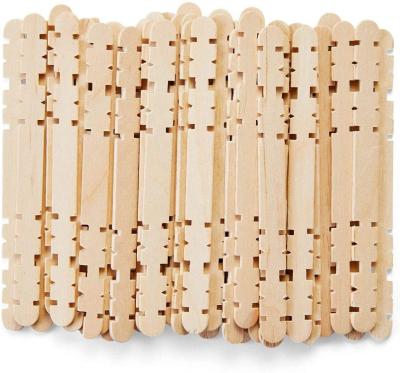 China 50pcs Europe Natural Wooden Popsicle Sticks Wooden Wooden Spatulas Ice Cream Sticks For Educational Craft And Kids Toys for sale