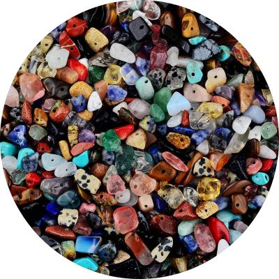 China 200 Pcs Eco-Friendly Irregular Gemstones Loose Rocks Beads Natural Chip Stone Beads For Handicraft And Bracelets for sale