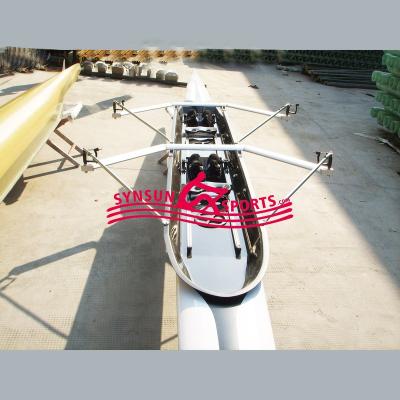 China Carbon Fiber Carbon Fiber Double Rowing Rowing Boat with AL Round Shoulder and Wing 2X Riggers for sale