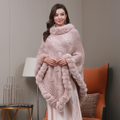 China New Style Women's Cashmere Poncho Winter Warm Casual Big Poncho Squishy Cape Coat High Quality Faux Wool for sale