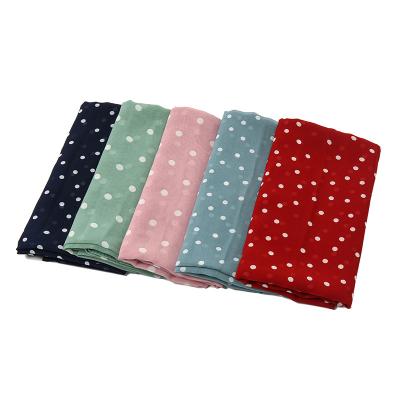 China Chiffon Hijabs Dot Wave Dot Turban Wholesale Broken Polka Dot Solid Color Chiffon Scarf Malaysia Hot Sale for sale