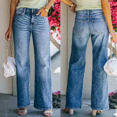 China High Quality Selling New Fashion QUICK DRY Hot Urban Casual Pants Mid-waist Washed Women's Jeans for sale