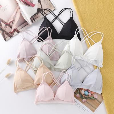 China QUICK DRY Women's Comfort Triangle Cup Women Bra Breathable Bra Lace New Soft Section Wireless Underwear for sale