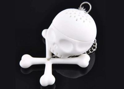 China 100% Food Grade Skeleton Skull Shape Tea Bag Strainer / Unique One Cup Tea Infuser for sale