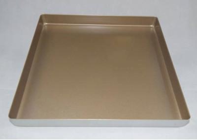 China Aluminium Cake Mould Square Non Stick 1.5mm Square Baking Mold With Golden Coating for sale