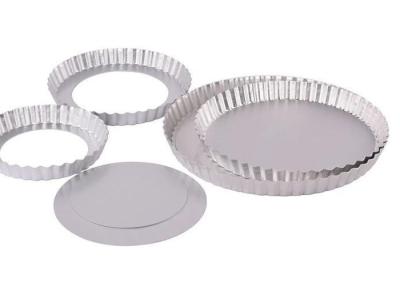 China Food Grade Aluminum Alloy Anodizing Flower Cake Mold Removable Bottom Cake Pan for sale