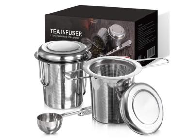 China Stainless Steel 304 Wire Mesh Dome Shape Tea Filter Infuser 2 Folding Handles Food Grade for sale