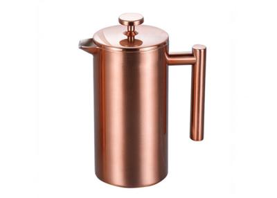 China 1000ml Stainless Steel Copper Metal French Press SGS TUV Home Office Ss304 for sale