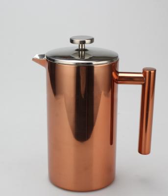 China Round Metal French Press Ss 304 350 / 500 / 800 / 1000 / 1500ml for sale