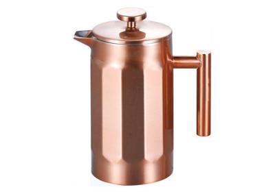 China U-Bonds Luxury French Press Pot Rose Gold Stainless Steel Double Wall French Press Coffee Maker 27/34oz for sale