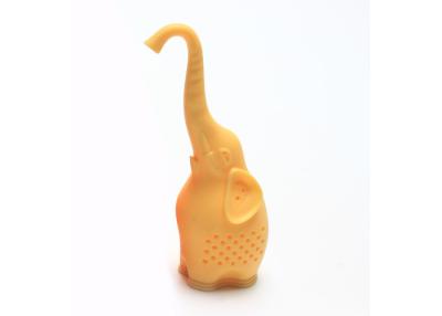 China Reusable Elephant Shape Loose Leaf Silicone Tea Infuser 4x4x12cm for sale