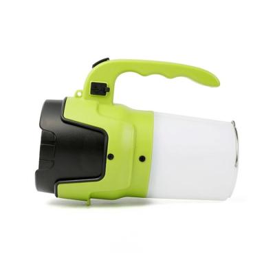 China Hot Sale 2 in1 USB Rechargeable Led Floodlight Search Handheld Shine Light for Hiking Climbing Fishing Camping Outdoor for sale