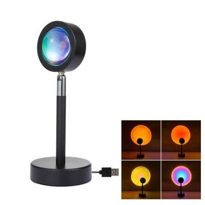 China Light Modern Adjustable Night Stylish Background Decoration Photography Projection Lamp Rainbow Projector Sunset Light for sale