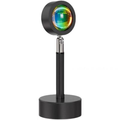 China Stylish USB Charging 360 Degree Adjustable Projector Light Rainbow Sunset Lamp Projection Sunset for sale