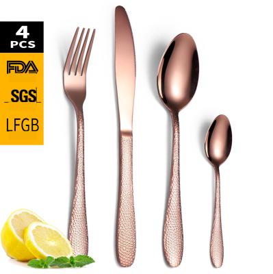 China Sustainable Luxury Amazon Best Seller 304 Stainless Steel Spoons And Forks Western Dinnerware Cutlery Set for sale