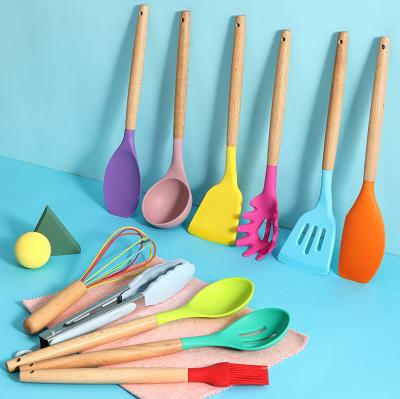 China Viable Custom Colorful Silicone Cooking Utensils And Appliance Tools 12PCS Cooking Utensil Set for sale