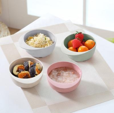 China 2021 Sustainable New Arrival High Quality Degradable Kid's Bowl Reusable Bamboo Fiber Tableware for sale