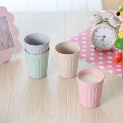 China 2021 new arrival sustainable eco-friendly bamboo fiber tableware for milk juice reusable kid's bamboo fiber cup for sale