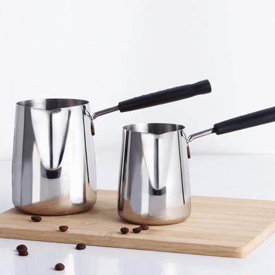 China Viable Milk Jug Latte Art Steaming Frother Stainless Steel Milk Pitcher With Handle for sale