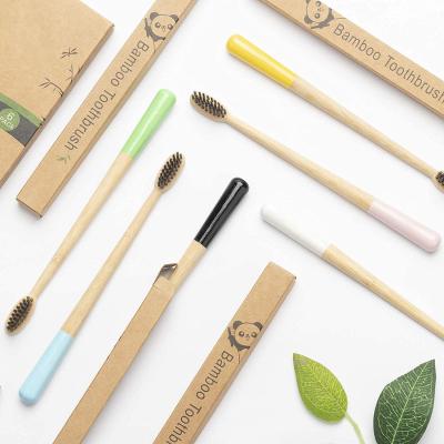 China TIITEE Custom Toothbrush Travel Toothbrush Eco-Friendly Biodegradable Bamboo Organic Compostable Wooden Toothbrushes Toothbrush Packing for sale