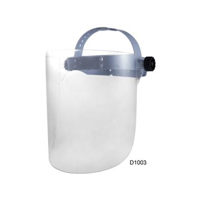 China Juli-d-1003 Anti-dust-mist-virus-pollen PC Material Safety PC Material Protective Face Mask Sun Visor Transparent Face Mask With Adjustable Headgear for sale