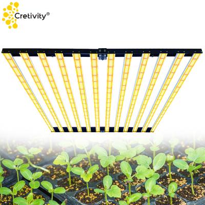 China Dimming Button Or By Controller 1000W LED Grow Light 12 Bars Foldable Easy Installation Full Spectrum Best LED Grow Light for sale