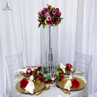 China 10pcs/lot Weddings Romantic Wedding Table Centerpiece Flower Table Stand Decor Party Event Supply Wedding Decorations Hotel Acrylic for sale